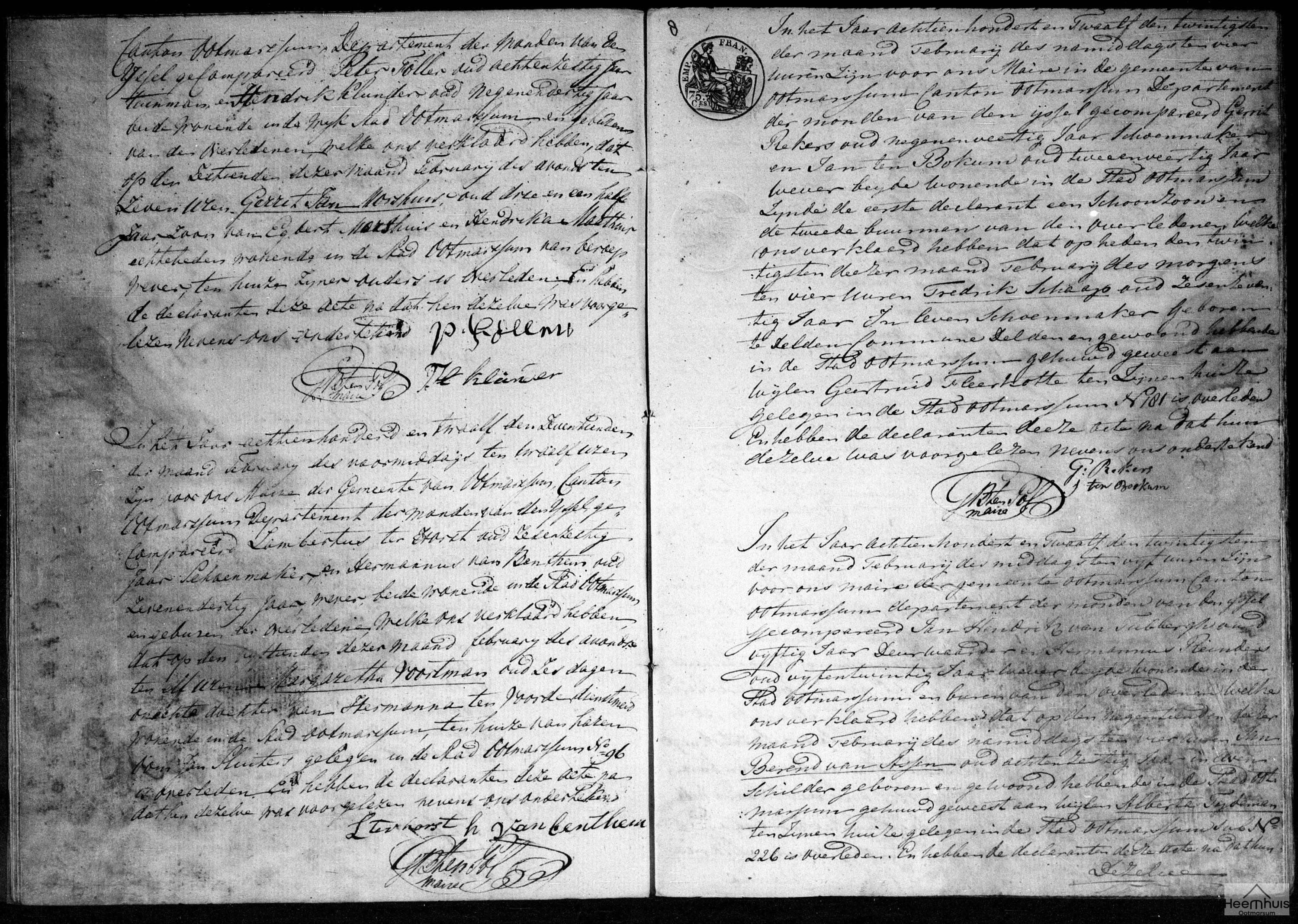 Overlijdensakte van Margaretha Voortman