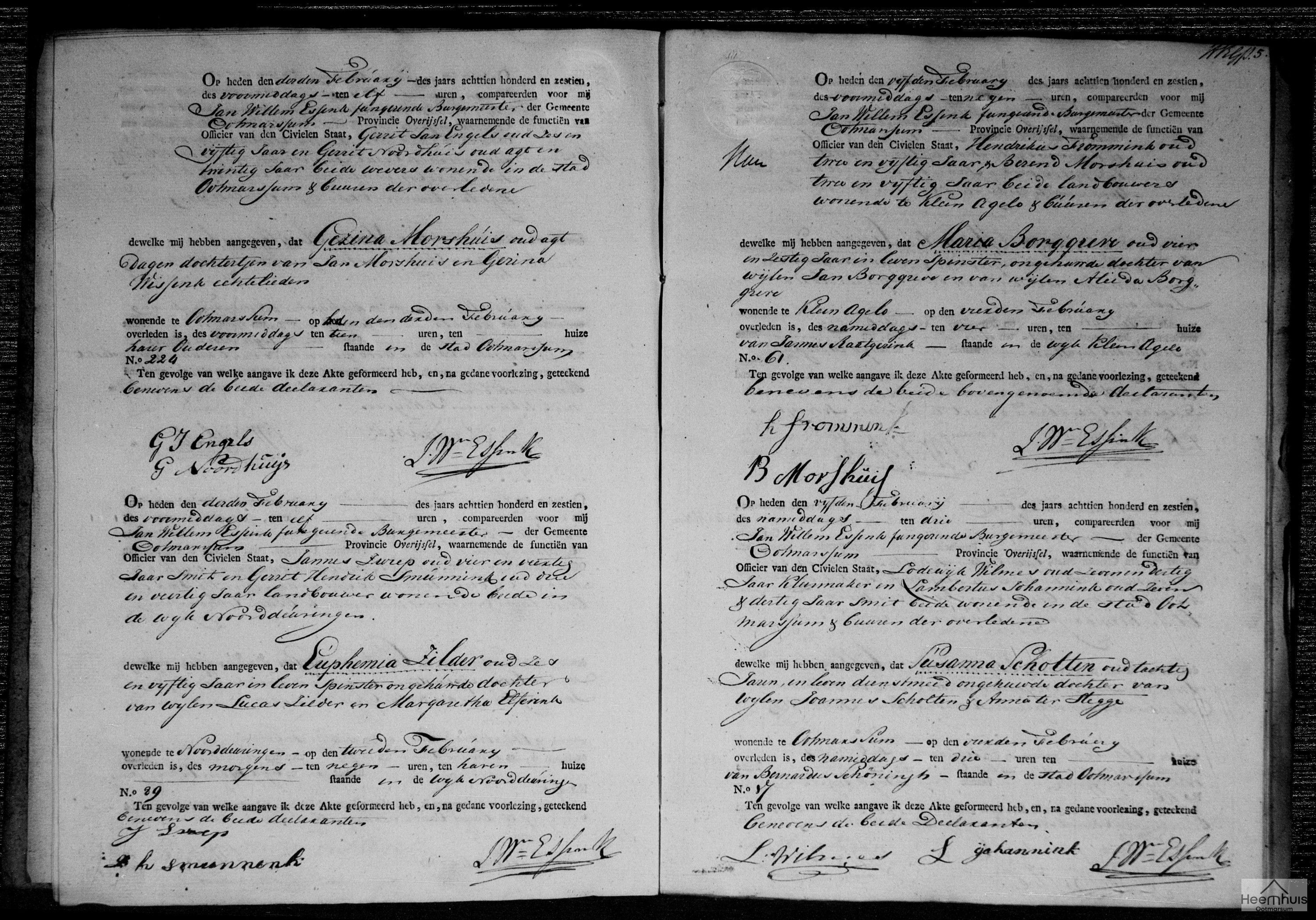 Overlijdensakte van Euphemia Zilder